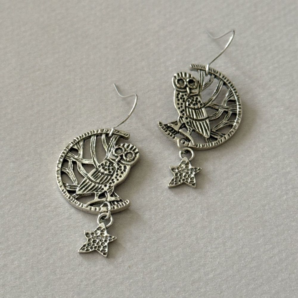 Owl drop earrings A826